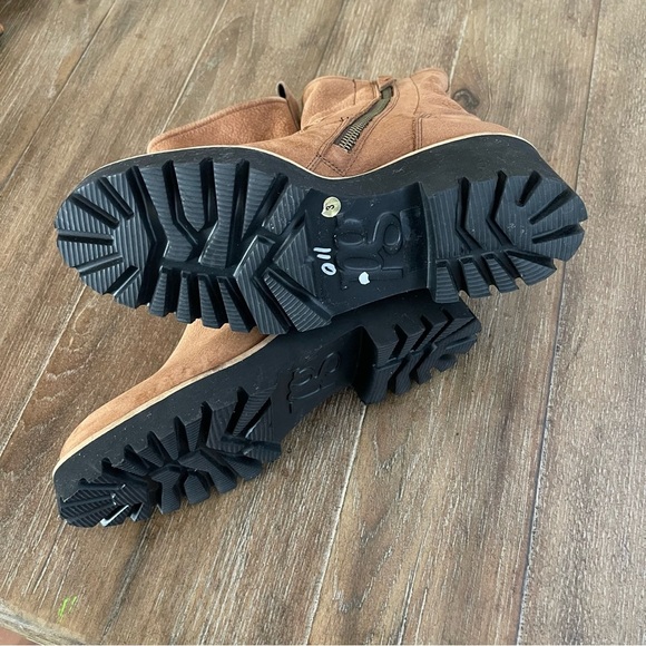 Paul Green NEWBURY Suede Wedge Boots BROWN PLATFORM CHUNKY Women’s 5.5 - Picture 8 of 10